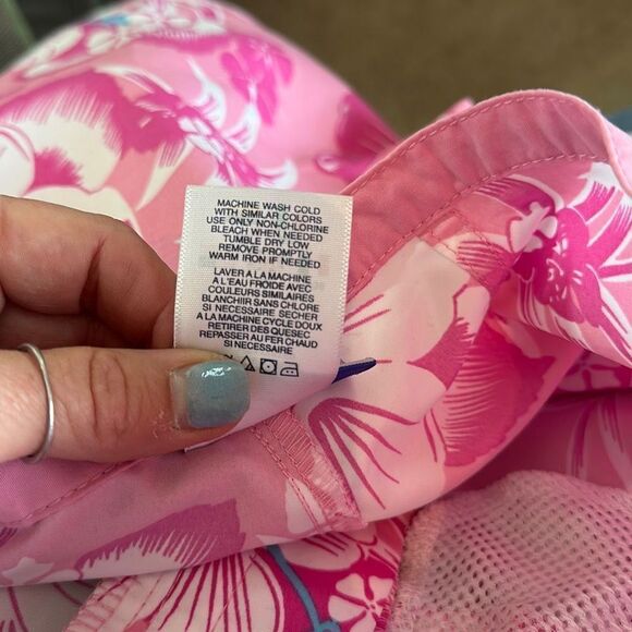 Reebok Kids Pink Floral Swim Shorts size Small 10 - Picture 7 of 7